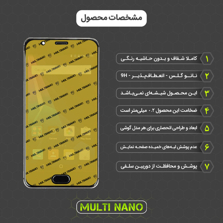 محافظ صفحه نمایش مولتی نانو مدل X-SFG مناسب برای گوشی موبایل اسمارت Hero II / P7201 به همراه برچسب پوششی