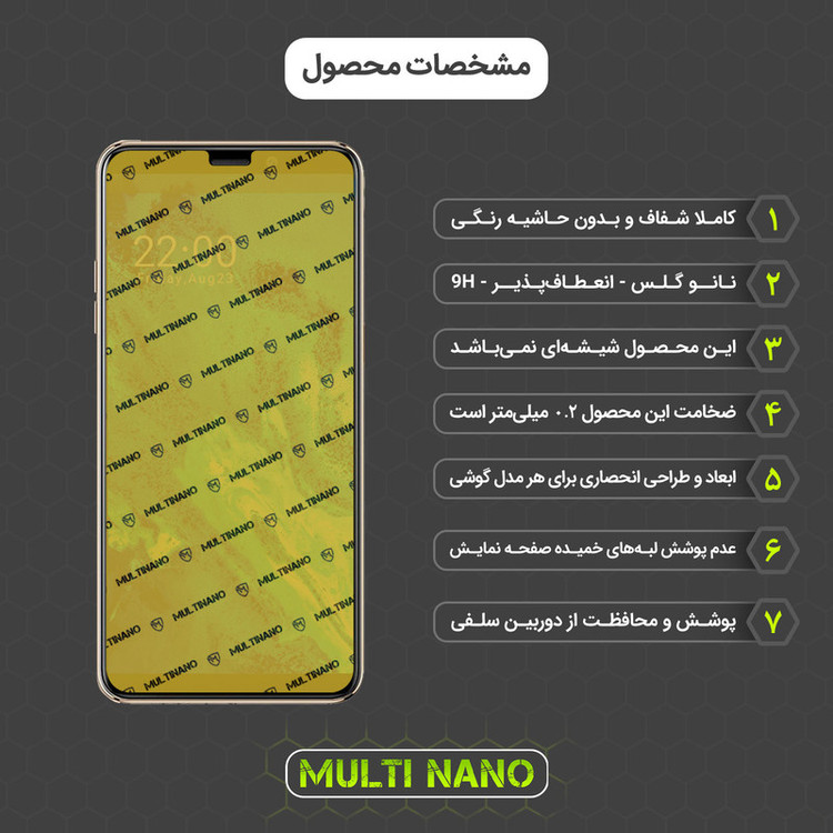محافظ صفحه نمایش مولتی نانو مدل X-SFM مناسب برای گوشی موبایل جی ال ایکس Pars I به همراه برچسب پوششی