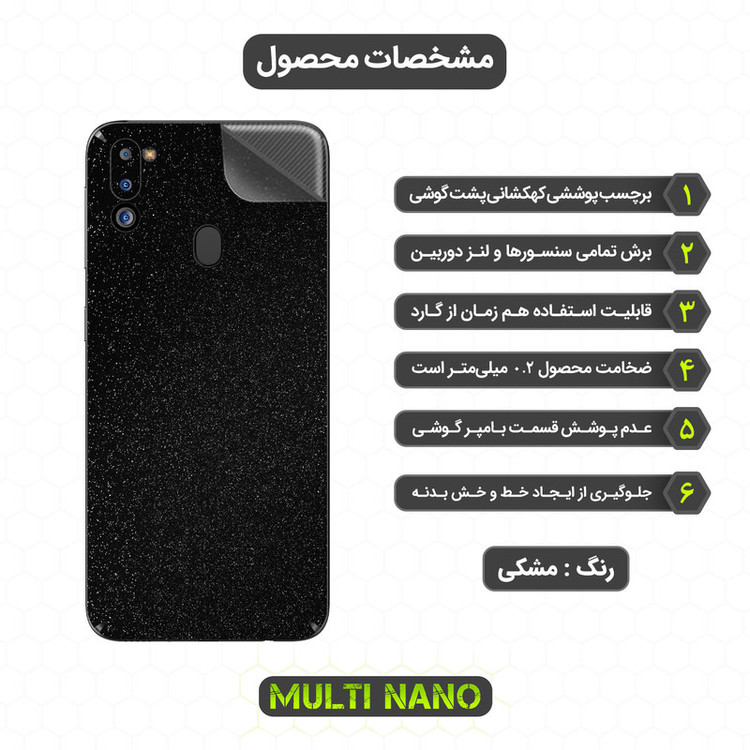 برچسب پوششی مولتی نانو مدل X-F1G مناسب برای گوشی موبایل سامسونگ Galaxy M21 2021