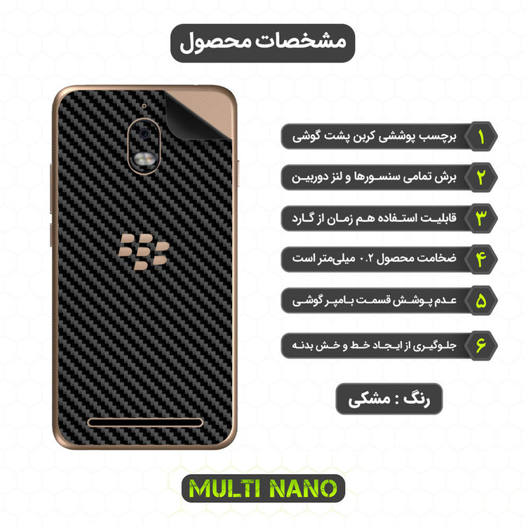 برچسب پوششی مولتی نانو مدل X-F1C مناسب برای گوشی موبایل بلک بری Aurora