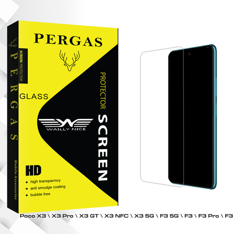 محافظ صفحه نمایش شیشه ای وایلی نایس مدل Pergas Glass MIX مناسب برای گوشی موبایل شیائومی Poco X3 \ X3 Pro \ X3 GT \ X3 NFC \ X3 5G \ F3 5G \ F3 \ F3 Pro \ F3 NFC
