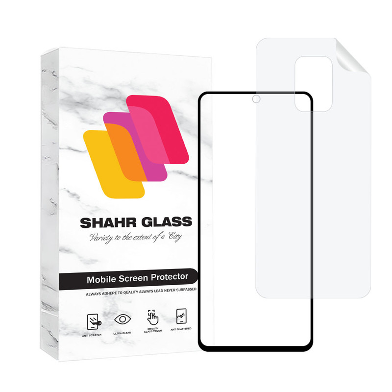 محافظ صفحه نمایش سرامیکی مات شهر گلس مدل MCERAMNANOSH مناسب برای گوشی موبایل شیائومی Redmi Note 9 Pro Max / Note 9 Pro / Note 9s به همراه محافظ پشت گوشی