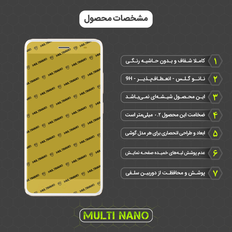محافظ صفحه نمایش مولتی نانو مدل X-SFG مناسب برای گوشی موبایل تی پی لینک Neffos X1 Lite / TP904 به همراه برچسب پوششی