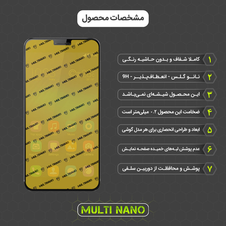محافظ صفحه نمایش مولتی نانو مدل X-SFL مناسب برای گوشی موبایل آنر 6 به همراه برچسب پوششی