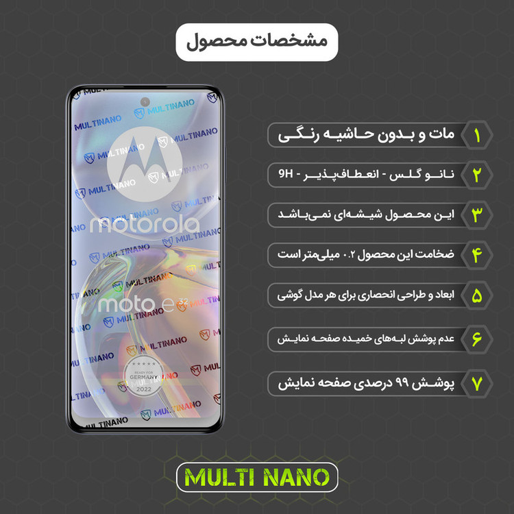 محافظ صفحه نمایش مات مولتی نانو مدل X-S1M مناسب برای گوشی موبایل موتورولا Moto E32