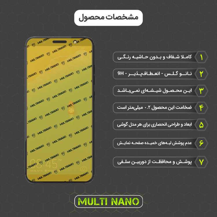 محافظ صفحه نمایش مولتی نانو مدل X-SFL مناسب برای گوشی موبایل تکنو Camon CM به همراه برچسب پوششی