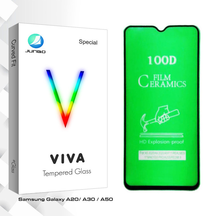 محافظ صفحه نمایش سرامیکی جانبو مدل Viva Glass مناسب برای گوشی موبایل سامسونگ Galaxy A20/ A30 / A50