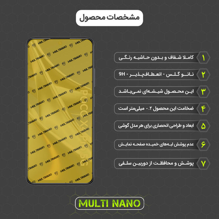 محافظ صفحه نمایش مولتی نانو مدل X-SFL مناسب برای گوشی موبایل شیائومی Poco X4 Pro 5G به همراه برچسب پوششی