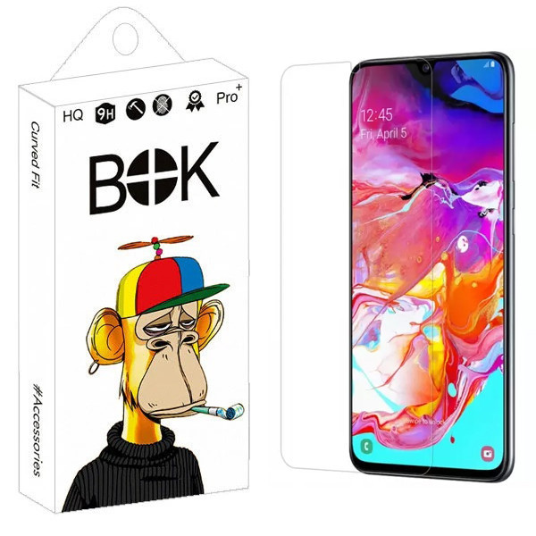 محافظ صفحه نمایش شیشه ای بوک مدل Lucid مناسب برای گوشی موبایل سامسونگ Galaxy A70 / A70s / A20s