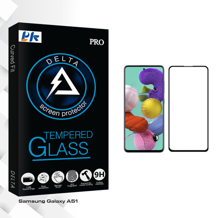 محافظ صفحه نمایش پی کی مدل Delta Glass مناسب برای گوشی موبایل سامسونگ Galaxy A51