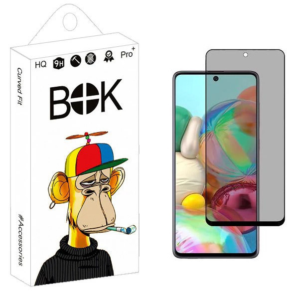 محافظ صفحه نمایش حریم شخصی بوک مدل Carbon Plus مناسب برای گوشی موبایل سامسونگ Galaxy A71 / A73 5G / M51 / M52 5G / M62 / F62 / Note 10 Lite / S10 Lite