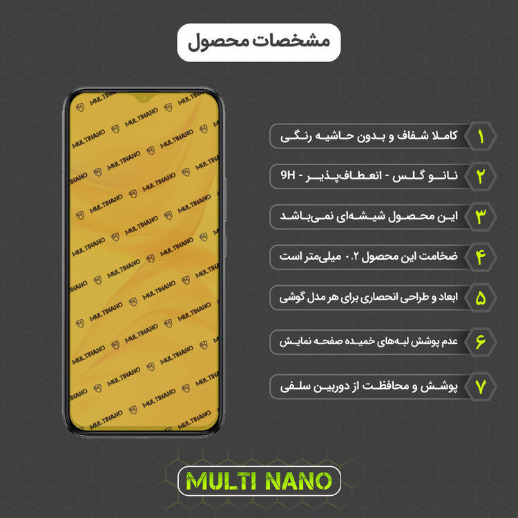 محافظ صفحه نمایش مولتی نانو مدل X-SFL مناسب برای گوشی موبایل اینفینیکس Hot 10 Lite به همراه برچسب پوششی