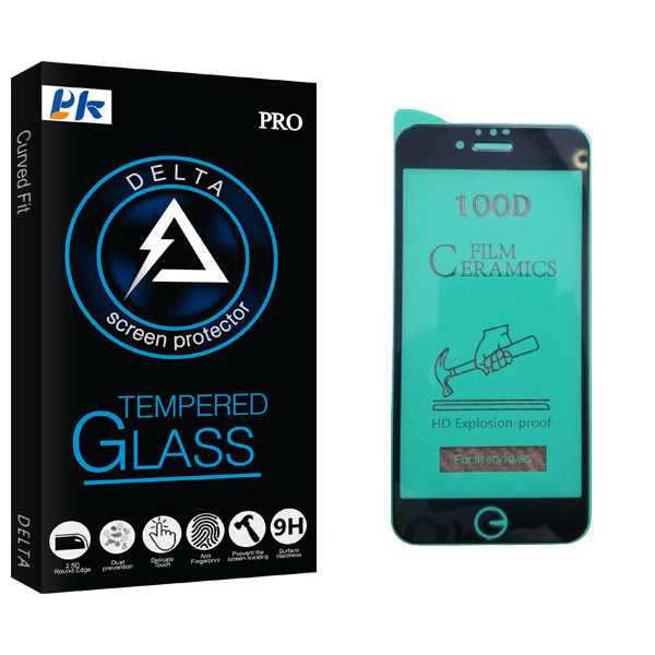 محافظ صفحه نمایش سرامیکی پی کی مدل Delta Glass مناسب برای گوشی موبایل اپل iPhone 6