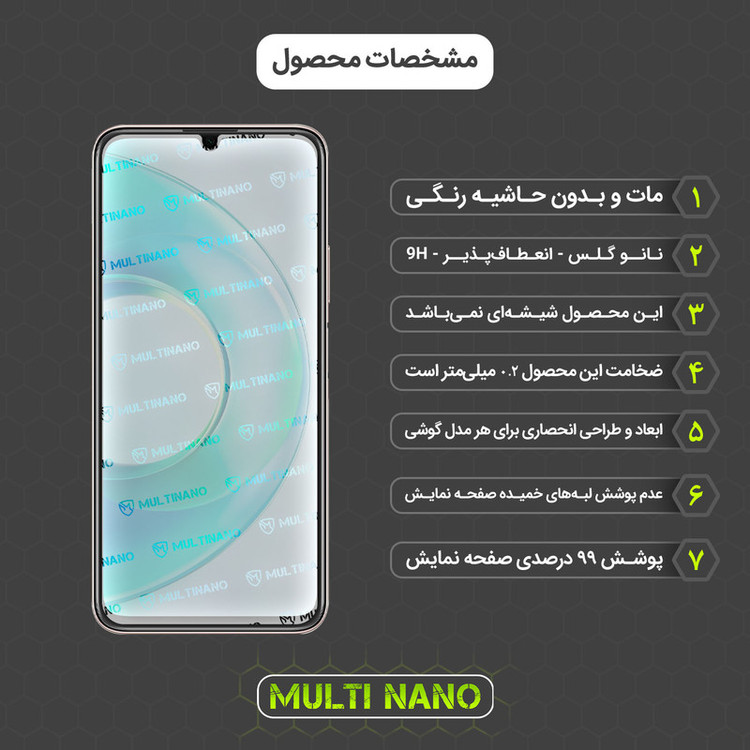 محافظ صفحه نمایش مات مولتی نانو مدل X-S1M مناسب برای گوشی موبایل ویکو T3