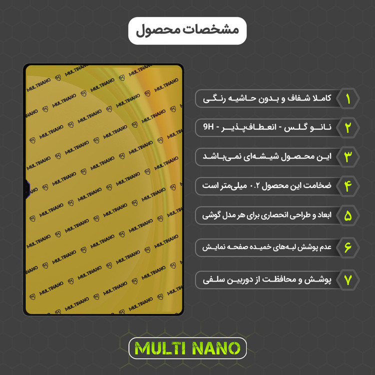 محافظ صفحه نمایش شفاف مولتی نانو مدل X-S1N مناسب برای تبلت سامسونگ Galaxy Tab S10 Ultra