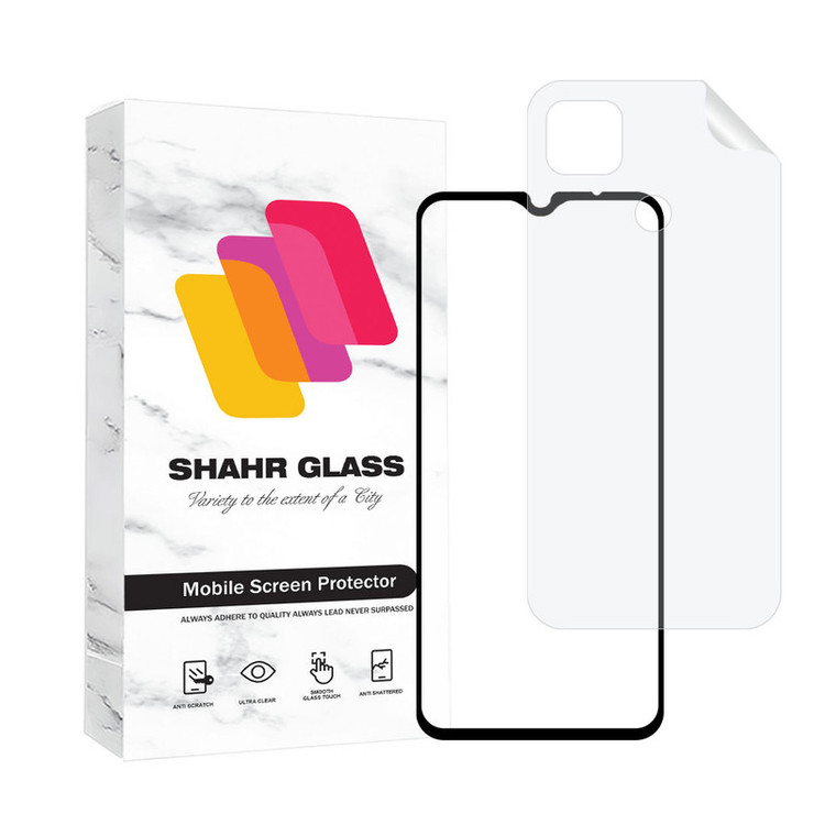 محافظ صفحه نمایش مات شهر گلس مدل MCERAMNANOSH مناسب برای گوشی موبایل شیائومی Redmi 9C / 9 Activ / 10A به همراه محافظ پشت گوشی