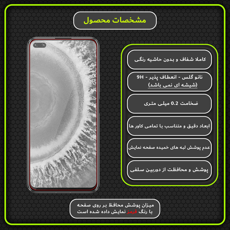 محافظ صفحه نمایش مولتی نانو مدل X-S2N مناسب برای گوشی موبایل آنر V30 بسته دو عددی
