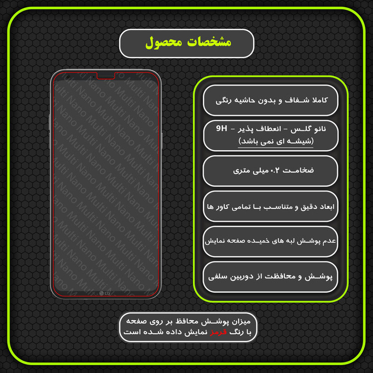 محافظ صفحه نمایش مولتی نانو مدل X-S2N مناسب برای گوشی موبایل ال جی Q6A بسته 2 عددی
