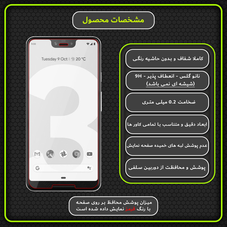 محافظ صفحه نمایش مولتی نانو مدل X-S2N مناسب برای گوشی موبایل گوگل Pixel 3 XL بسته دو عددی
