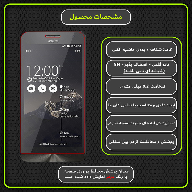 محافظ صفحه نمایش مولتی نانو مدل X-S2N مناسب برای گوشی موبایل ایسوس Zenfone 6 2014 / A600CG بسته دو عددی