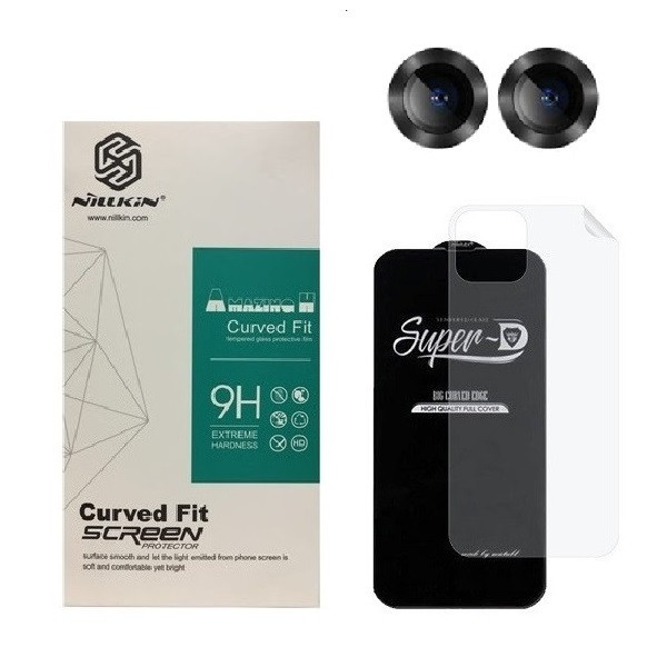محافظ صفحه نمایش مدل 2SN- مناسب برای گوشی موبایل اپل iPhone 14 به همراه محافظ پشت گوشی و محافظ لنز دوربین