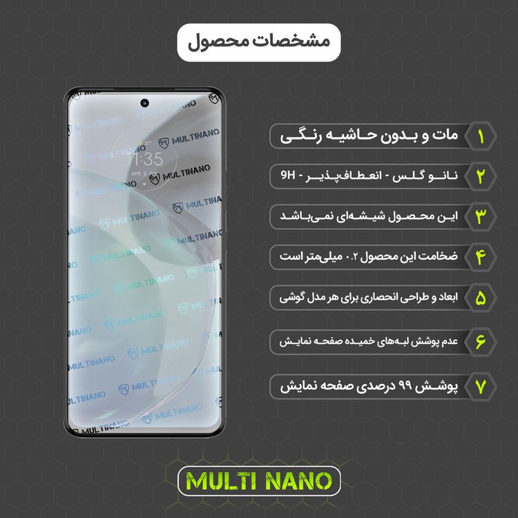 محافظ صفحه نمایش مات مولتی نانو مدل X-S2M مناسب برای گوشی موبایل موتورولا Moto G72 بسته دو عددی