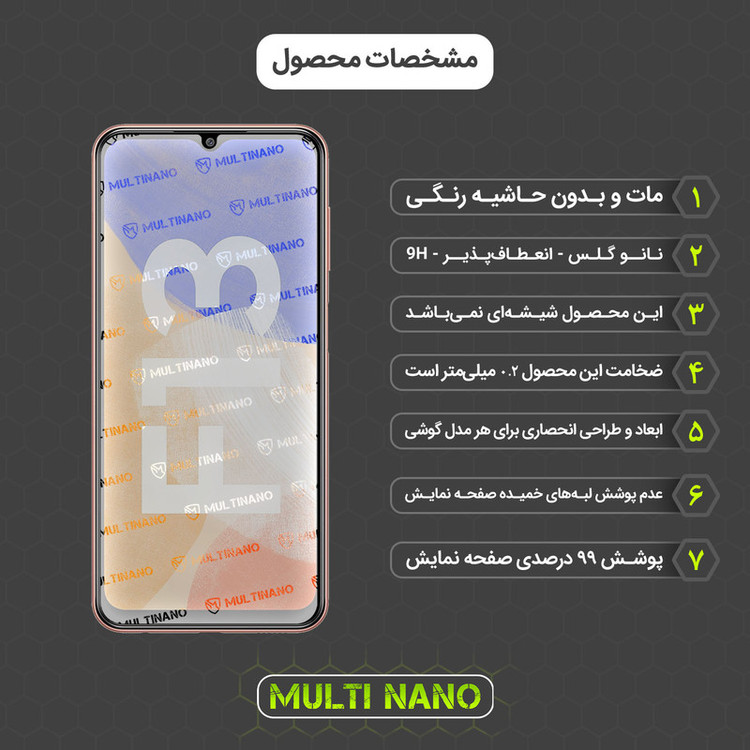محافظ صفحه نمایش مات مولتی نانو مدل X-S2M مناسب برای گوشی موبایل سامسونگ Galaxy F13 بسته دو عددی