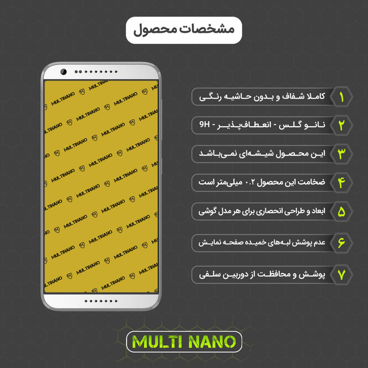 محافظ صفحه نمایش مولتی نانو مدل X-S2N مناسب برای گوشی موبایل اچ تی سی Desire 620 بسته دو عددی