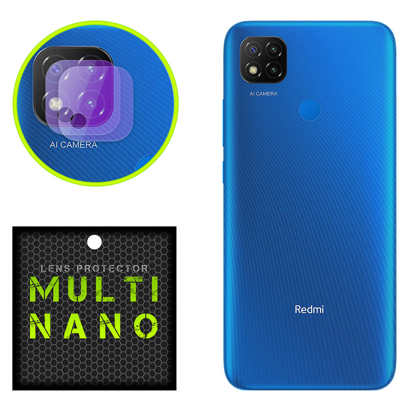 محافظ لنز دوربین بنفش مولتی نانو مدل X-L2P مناسب برای گوشی موبایل شیائومی Redmi 9C بسته دو عددی