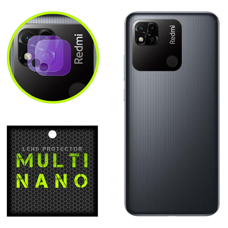 محافظ لنز دوربین بنفش مولتی نانو مدل X-L2P مناسب برای گوشی موبایل شیائومی Redmi 10A Sport بسته دو عددی