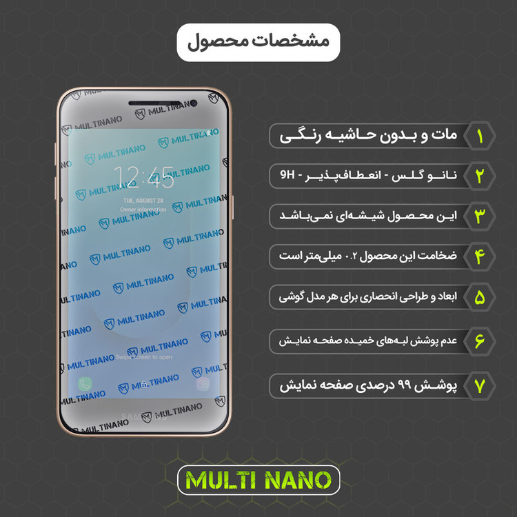 محافظ صفحه نمایش مات مولتی نانو مدل X-S1M مناسب برای گوشی موبایل سامسونگ Galaxy J2 Core