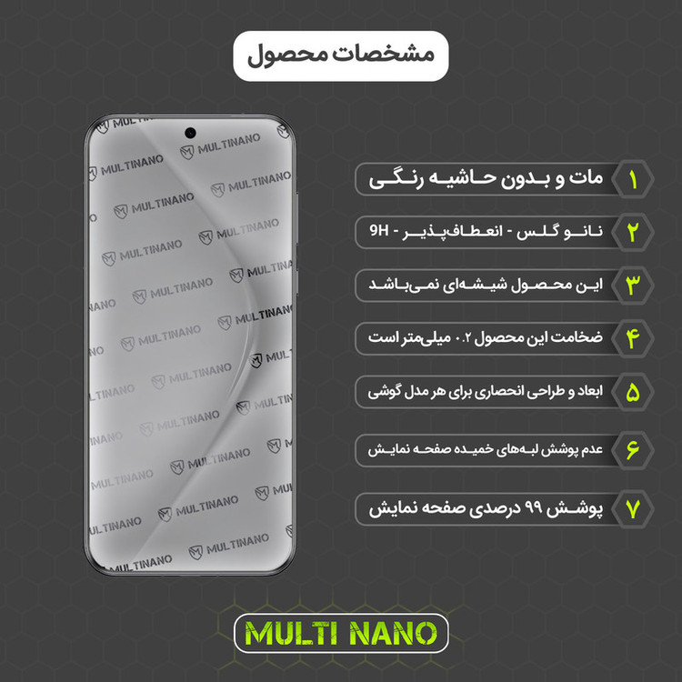 محافظ صفحه نمایش مات مولتی نانو مدل X-S1M مناسب برای گوشی موبایل هوآوی Pura 70 Pro