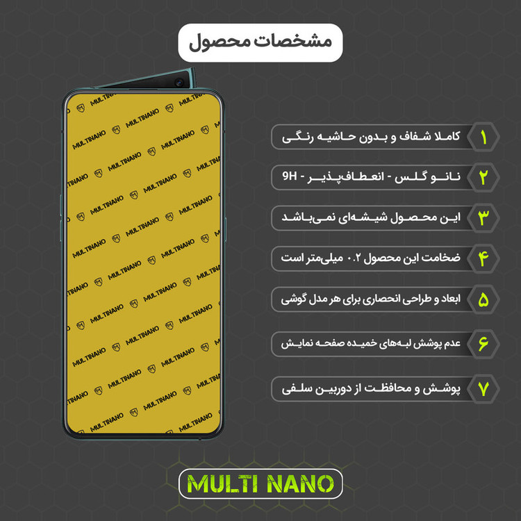 محافظ صفحه نمایش مولتی نانو مدل X-S2N مناسب برای گوشی موبایل اوپو Reno2 بسته دو عددی