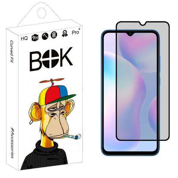 محافظ صفحه نمایش حریم شخصی بوک مدل Carbon Plus مناسب برای گوشی موبایل شیائومی Redmi 9A / 9A Sport / 9C / 9C NFC / 9i / 9 Active / 10A / Poco C31