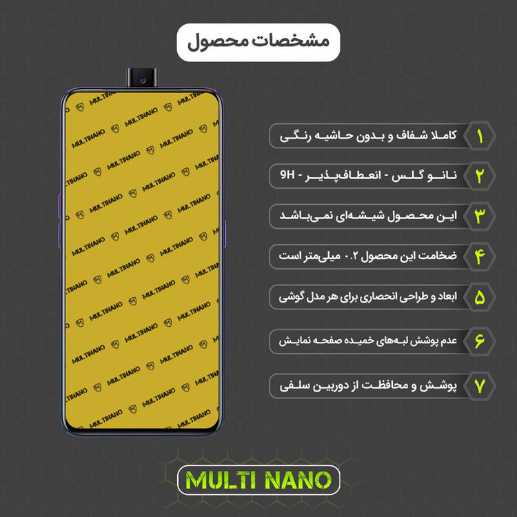 محافظ صفحه نمایش مولتی نانو مدل X-S2N مناسب برای گوشی موبایل ریلمی X بسته دو عددی