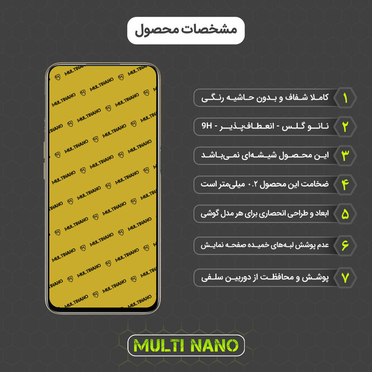 محافظ صفحه نمایش مولتی نانو مدل X-S2N مناسب برای گوشی موبایل اوپو A16 بسته دو عددی