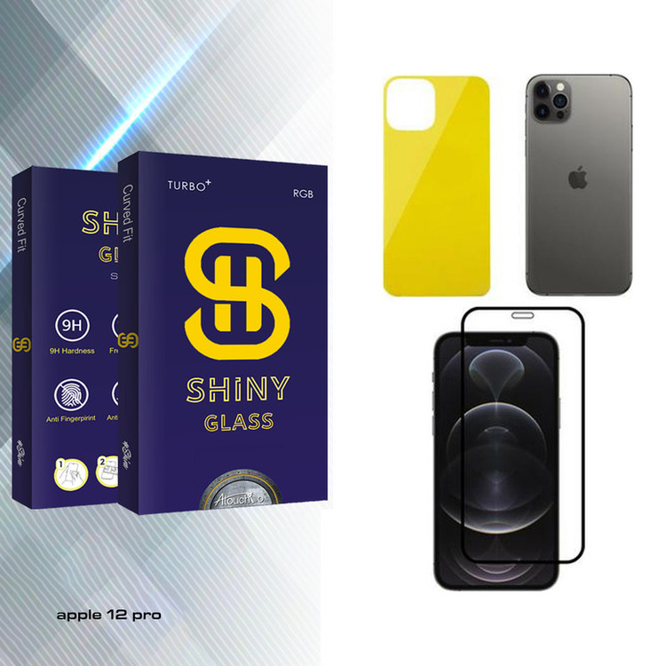 محافظ صفحه نمایش آتوچبو مدل Shiny مناسب برای گوشی موبایل اپل iPhone 12 Pro به همراه محافظ پشت گوشی