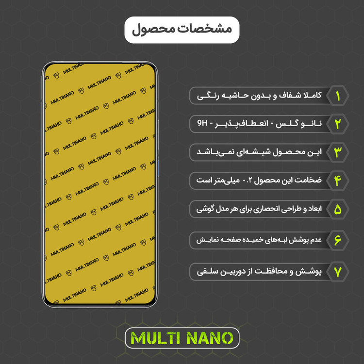 محافظ صفحه نمایش مولتی نانو مدل X-S1N مناسب برای گوشی موبایل ویوو iQOO 9