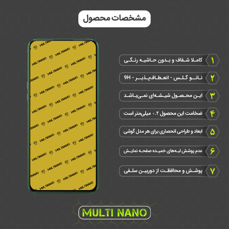 محافظ صفحه نمایش مولتی نانو مدل X-S2N مناسب برای گوشی موبایل ریلمی 5i بسته دو عددی