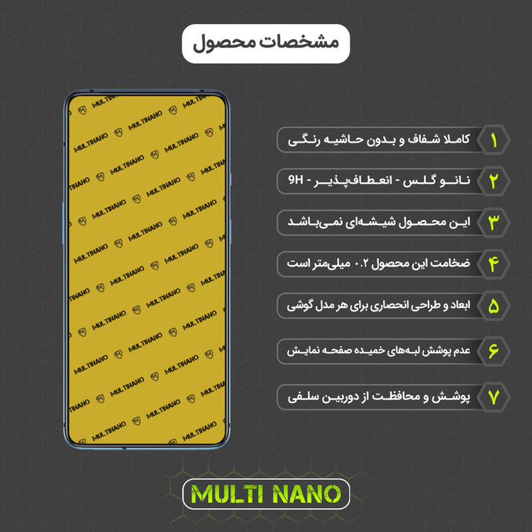 محافظ صفحه نمایش مولتی نانو مدل X-S2N مناسب برای گوشی موبایل وان پلاس 7T بسته دو عددی