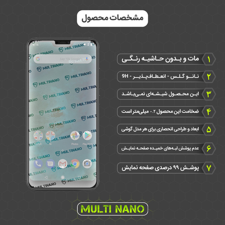 محافظ صفحه نمایش مات مولتی نانو مدل X-S2M مناسب برای گوشی موبایل شیائومی Mi A2 Lite بسته دو عددی