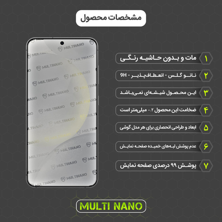 محافظ صفحه نمایش مات مولتی نانو مدل X-S2M مناسب برای گوشی موبایل سامسونگ Galaxy S24 Plus بسته دو عددی