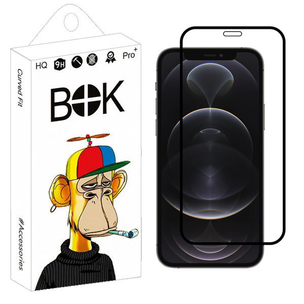 محافظ صفحه نمایش بوک مدل Bright Full مناسب برای گوشی موبایل اپل iPhone 12 / 12 Pro