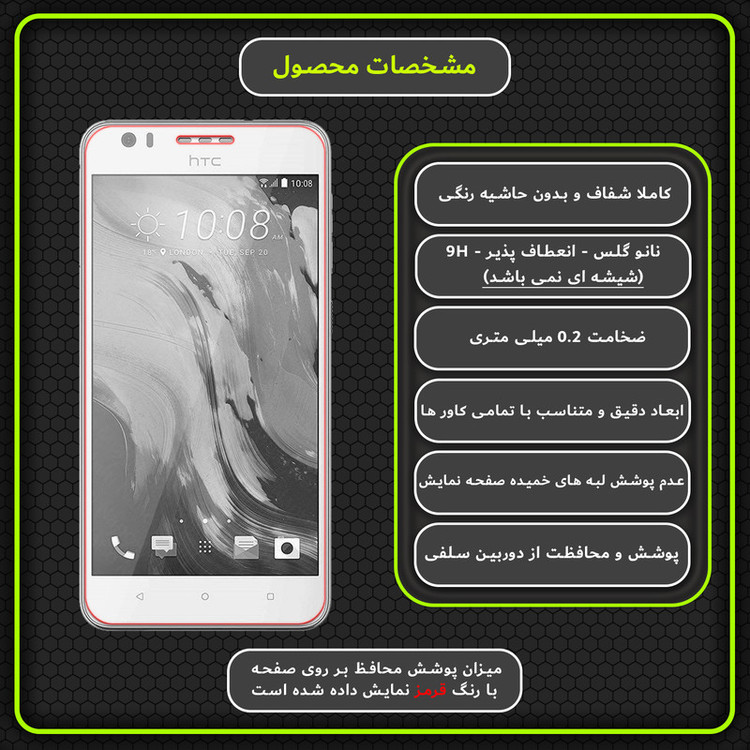 محافظ صفحه نمایش مولتی نانو مدل X-S2N مناسب برای گوشی موبایل اچ تی سی Desire 10 Life Style بسته دو عددی