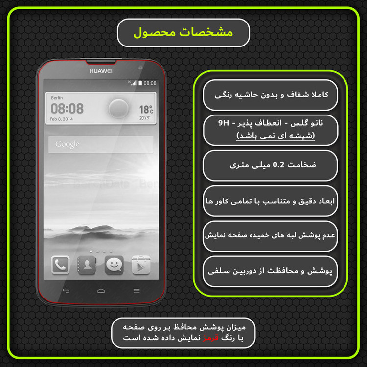 محافظ صفحه نمایش مولتی نانو مدل X-S2N مناسب برای گوشی موبایل هوآوی Ascend G730 بسته دو عددی