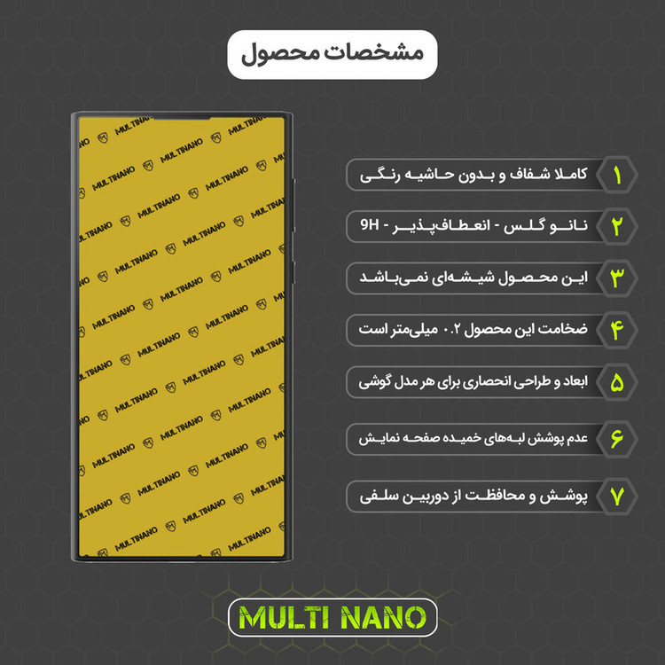 محافظ صفحه نمایش مولتی نانو مدل X-S2N مناسب برای گوشی موبایل سونی Xperia L1 بسته دو عددی