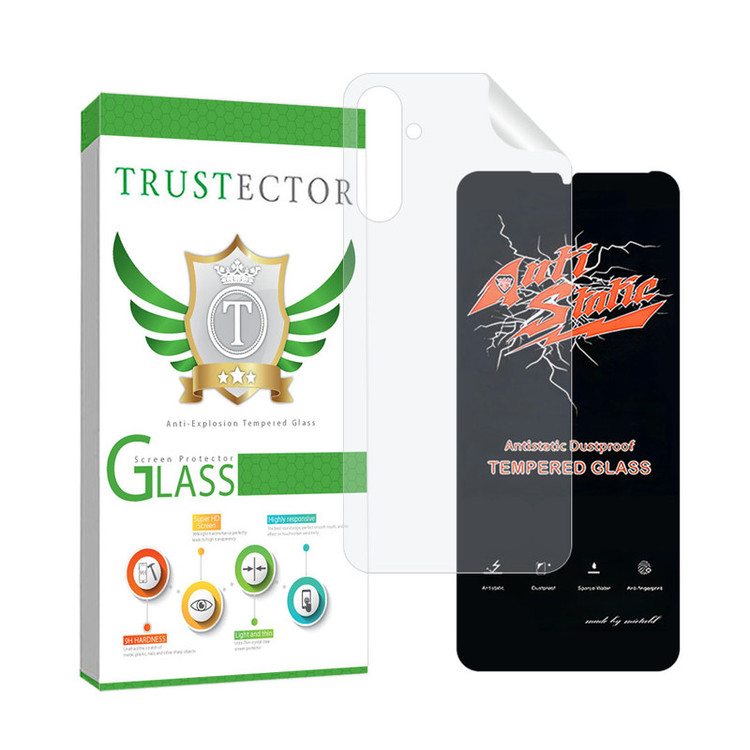 محافظ صفحه نمایش تراستکتور مدل ANTNABKTR مناسب برای گوشی موبایل سامسونگ Galaxy A14 4G / Galaxy A14 5G به همراه محافظ پشت گوشی