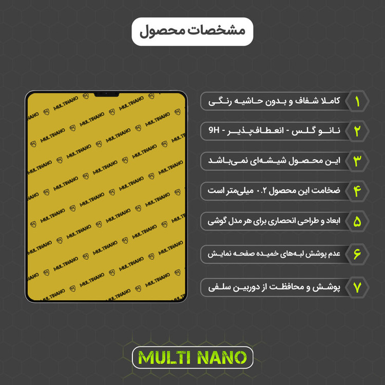 محافظ صفحه نمایش مولتی نانو مدل X-S1N مناسب برای تبلت اپل iPad Pro Gen 5 12.9