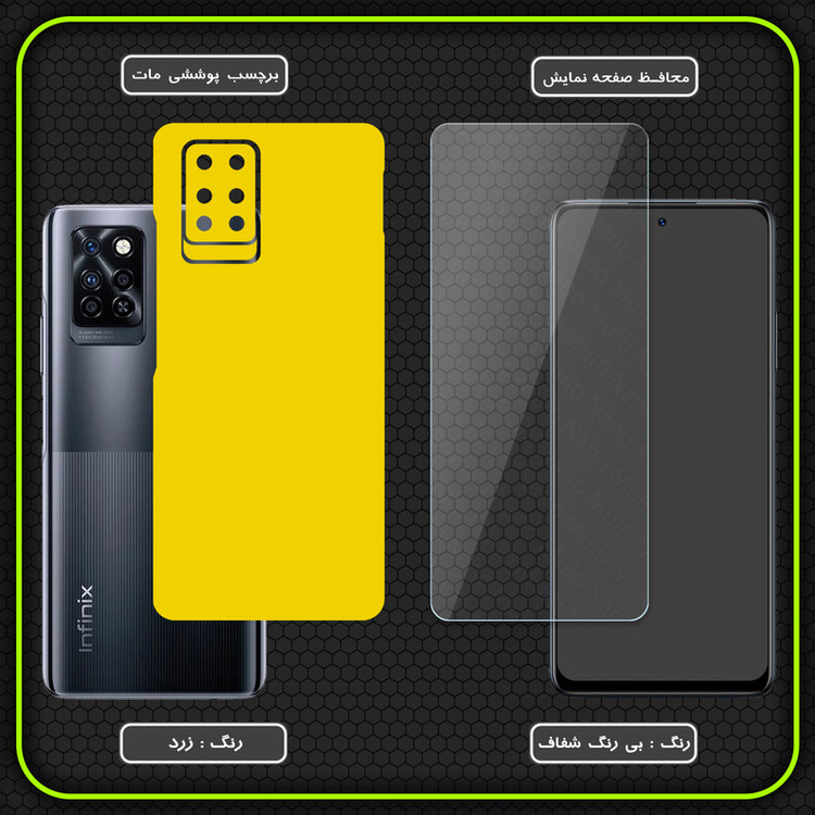 برچسب پوششی مولتی نانو مدل X-F1M-S مناسب برای گوشی موبایل اینفینیکس Note 10 Pro به همراه محافظ صفحه نمایش