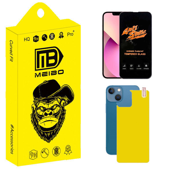محافظ صفحه نمایش میبو مدل Carbon Antistatic مناسب برای گوشی موبایل اپل iPhone 13 به همراه محافظ پشت گوشی